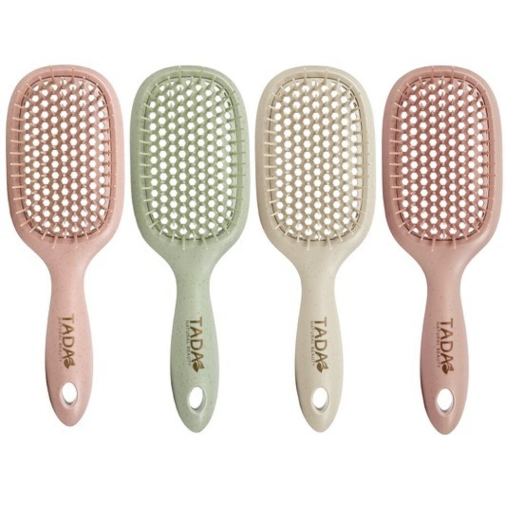 Tada Vent Hair Brush Comb Detangler Hairbrush Green  NWT